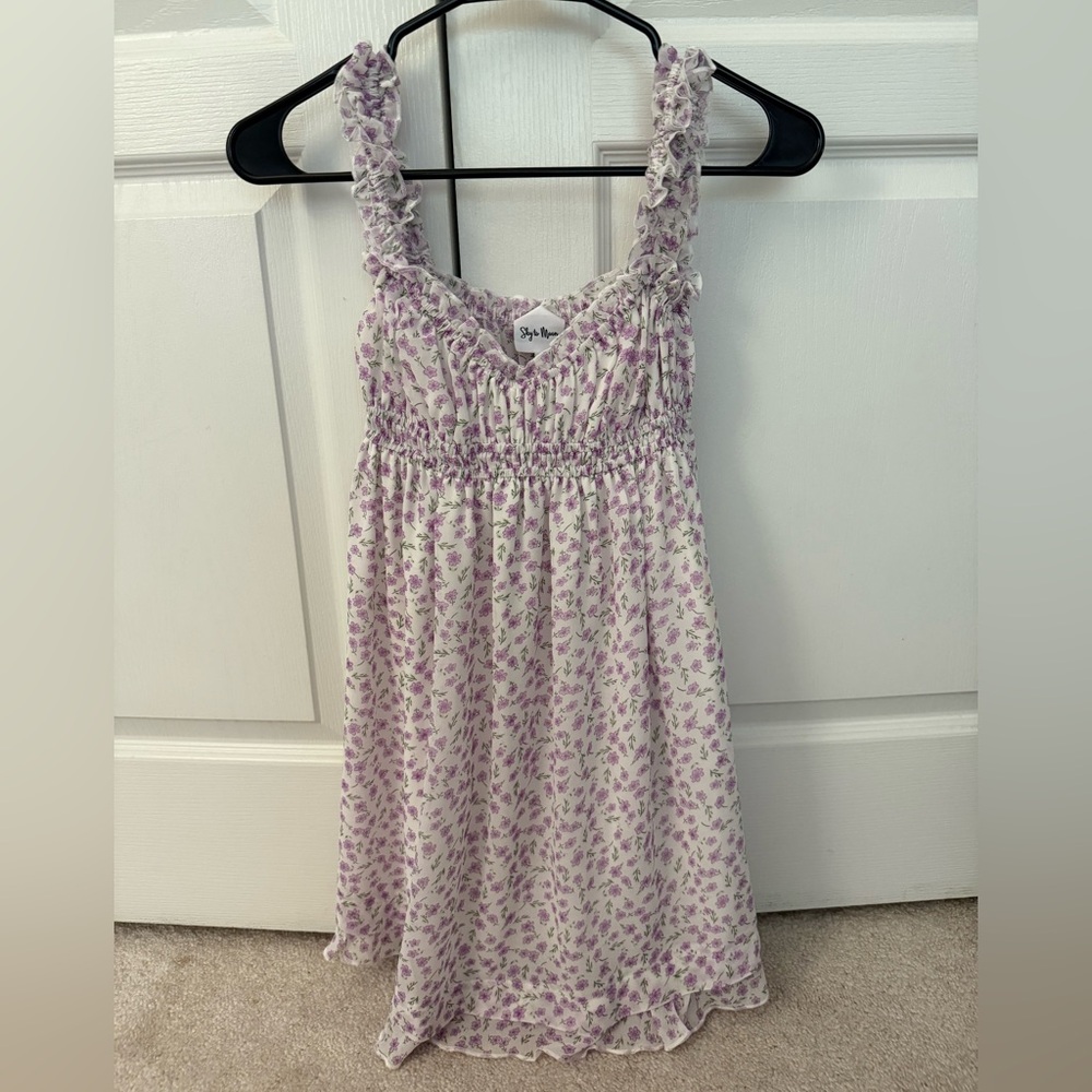 Isabelle’s Cabinet Purple Floral Mini Dress